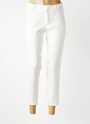 Pantalon 7/8 tissage popeline taille normale beige SALSA femme