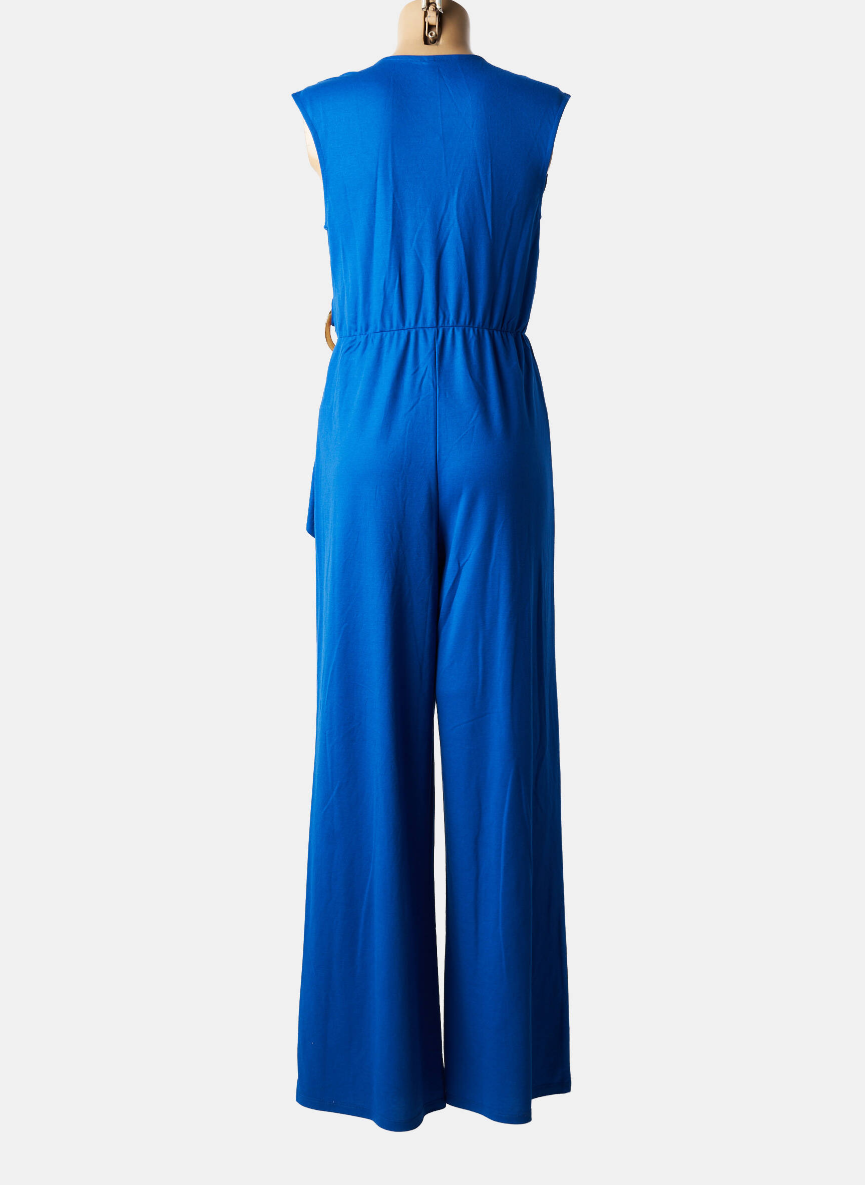 Combi-pantalon col cache-coeur manches courtes bleu TIFFOSI femme