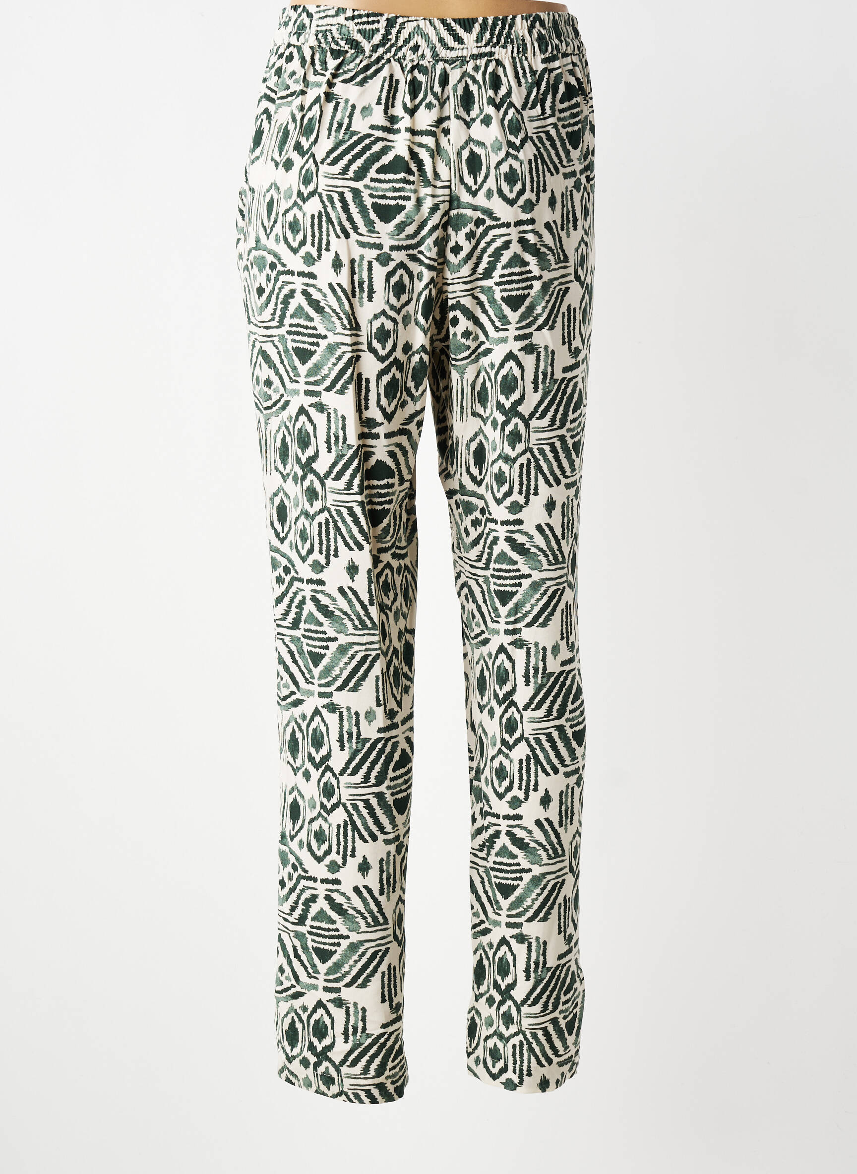 Pantalon slim taille élastique taille normale vert B.YOUNG femme