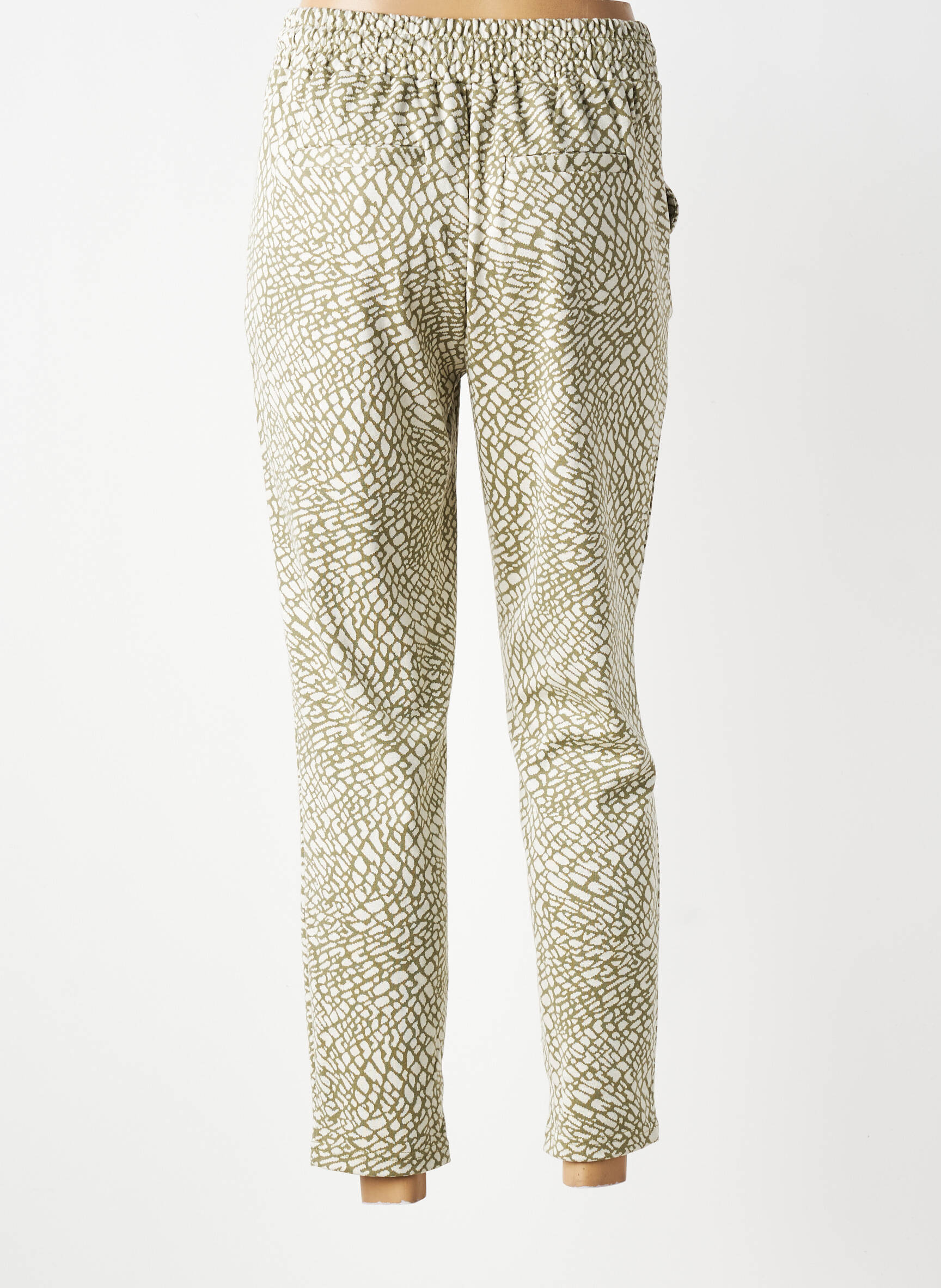 Pantalon slim taille élastique taille normale vert B.YOUNG femme
