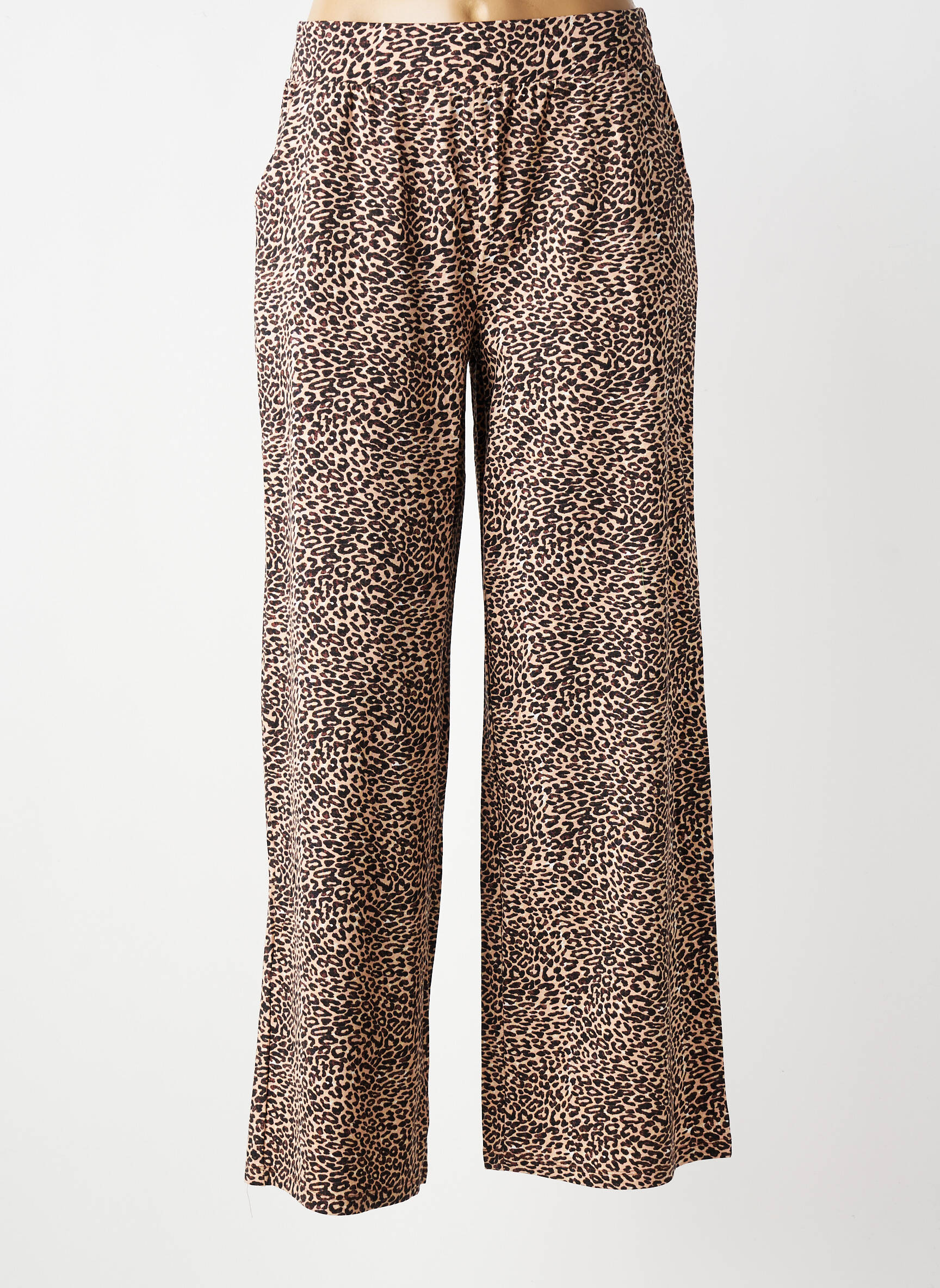Pantalon large tissage popeline taille normale rose B.YOUNG femme