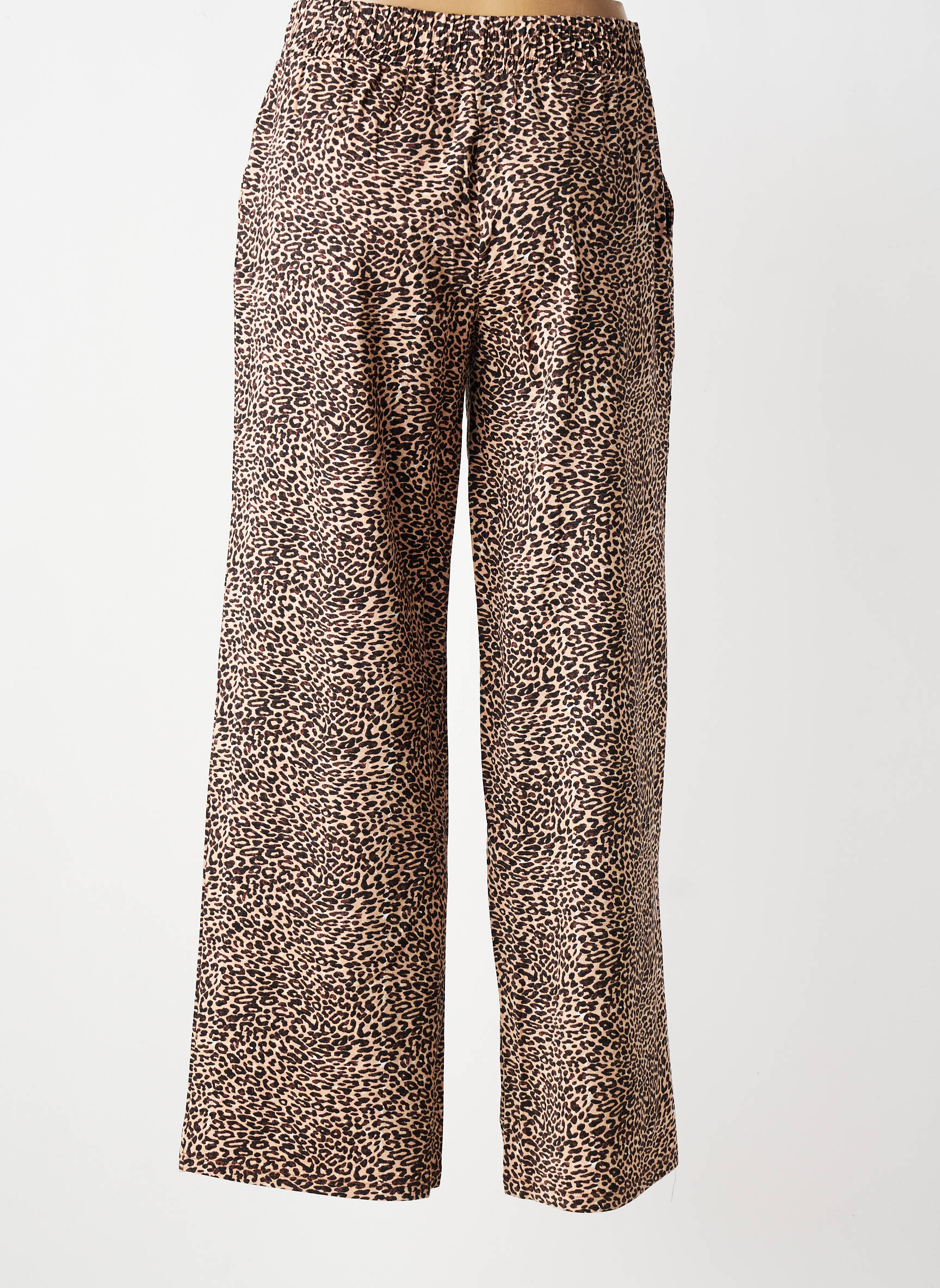 Pantalon large tissage popeline taille normale rose B.YOUNG femme
