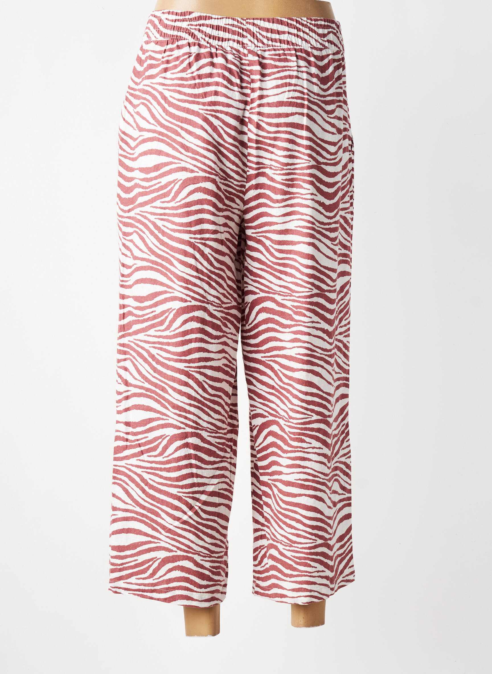 Pantalon 7/8 stretch taille normale rose B.YOUNG femme
