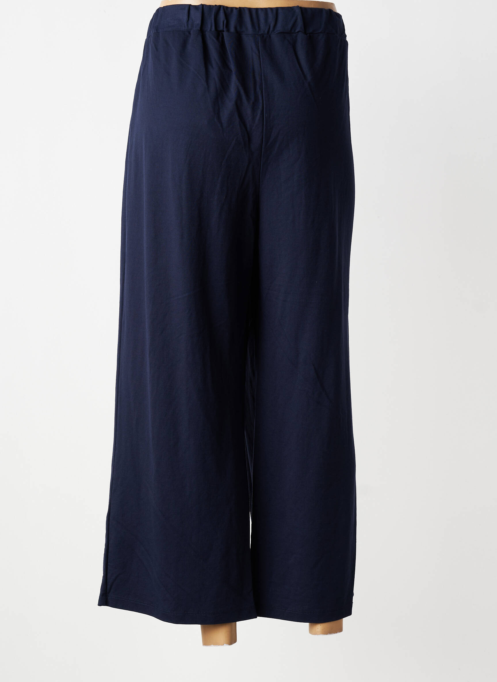Pantalon large tissage popeline taille normale bleu TIFFOSI femme