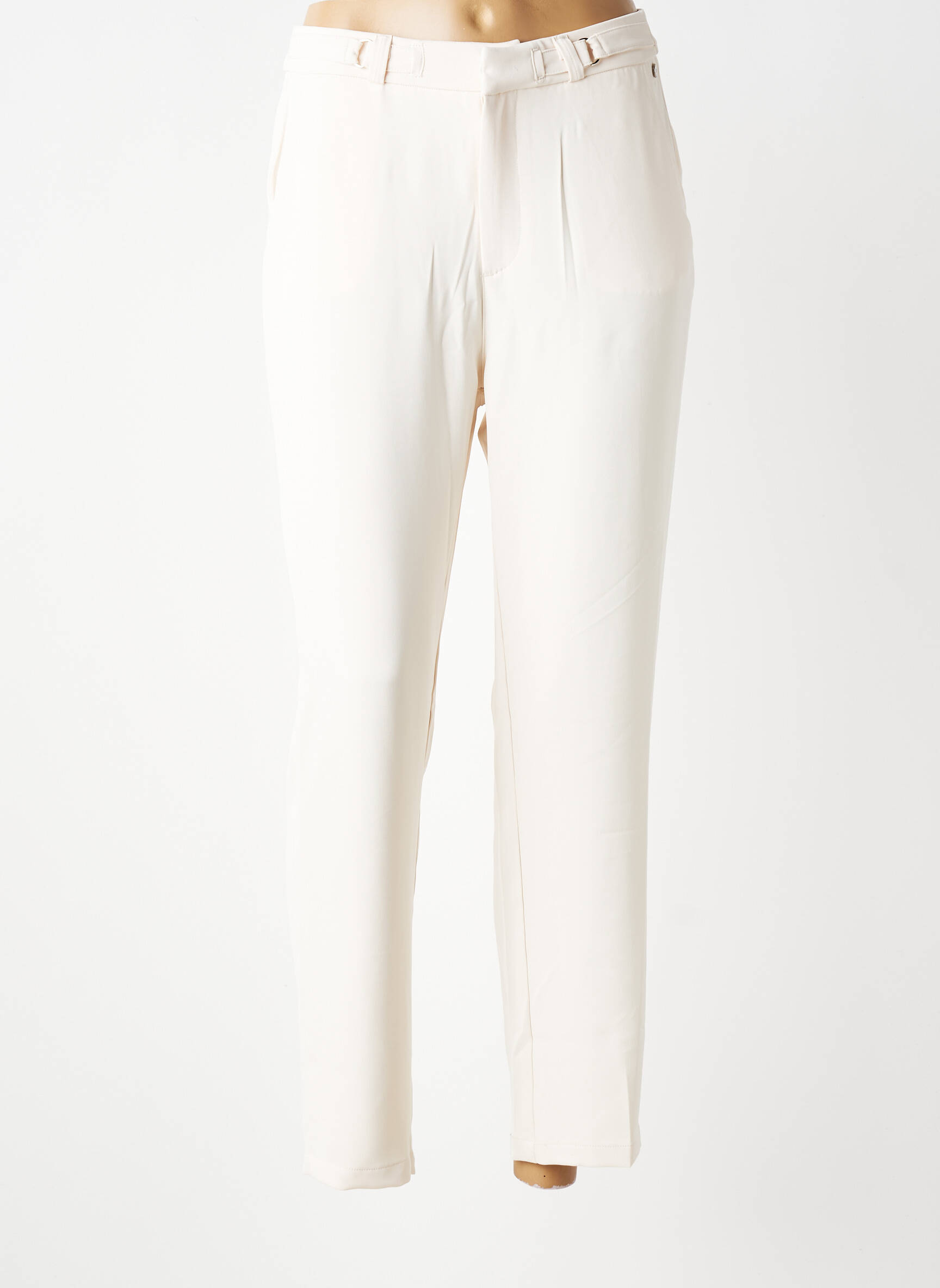 Pantalon slim taille normale taille normale beige DEELUXE femme