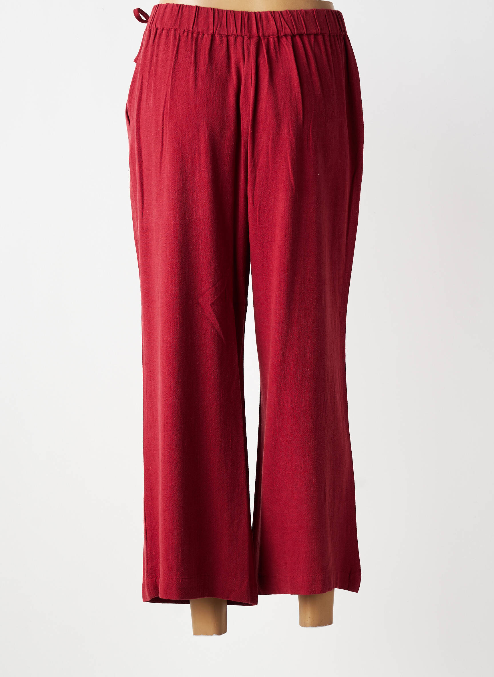 Pantalon 7/8 taille élastique taille normale rouge TIFFOSI femme