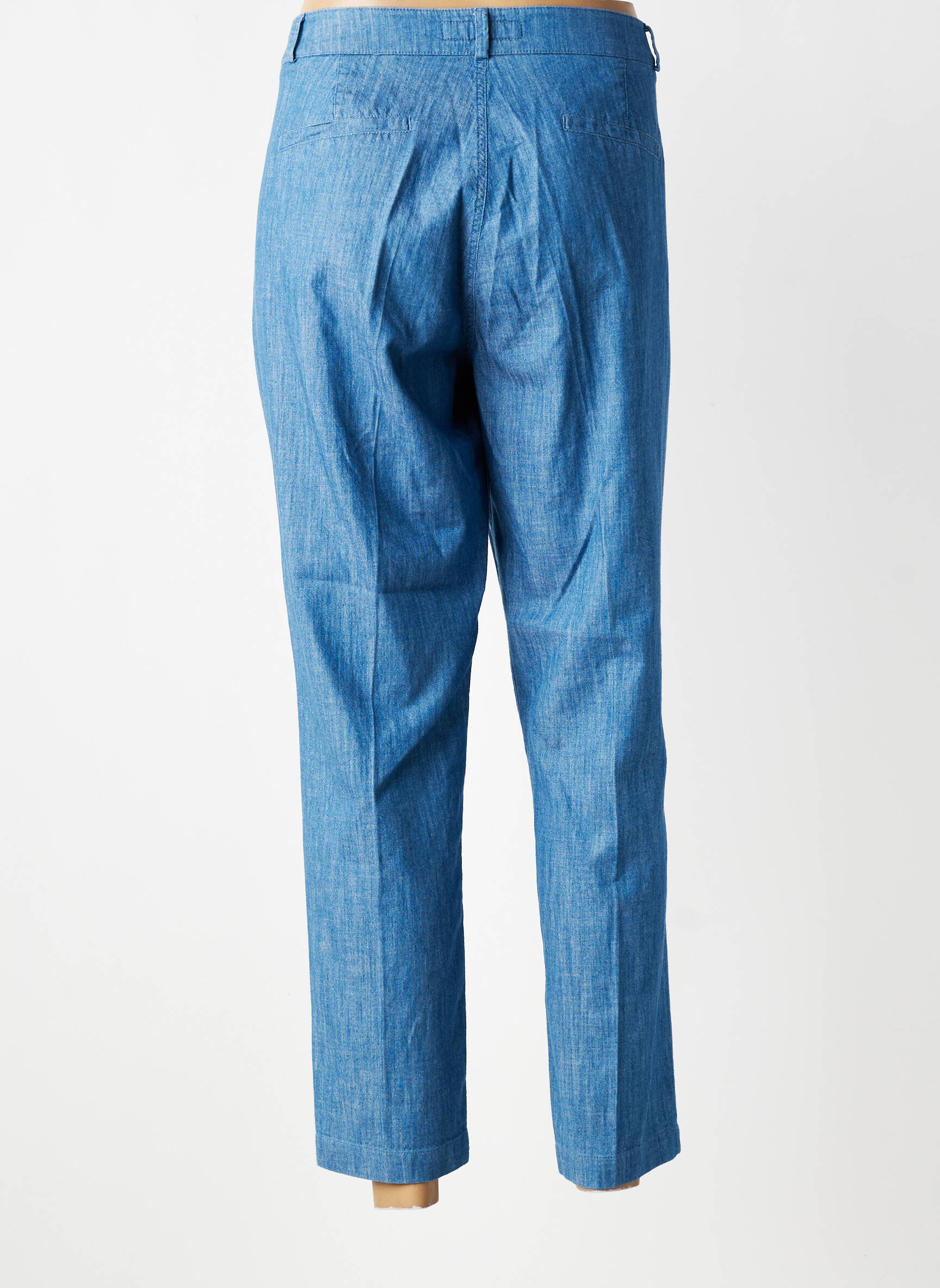 Pantalon 7/8 fermeture zippée sous rabat boutonné taille normale bleu SALSA femme