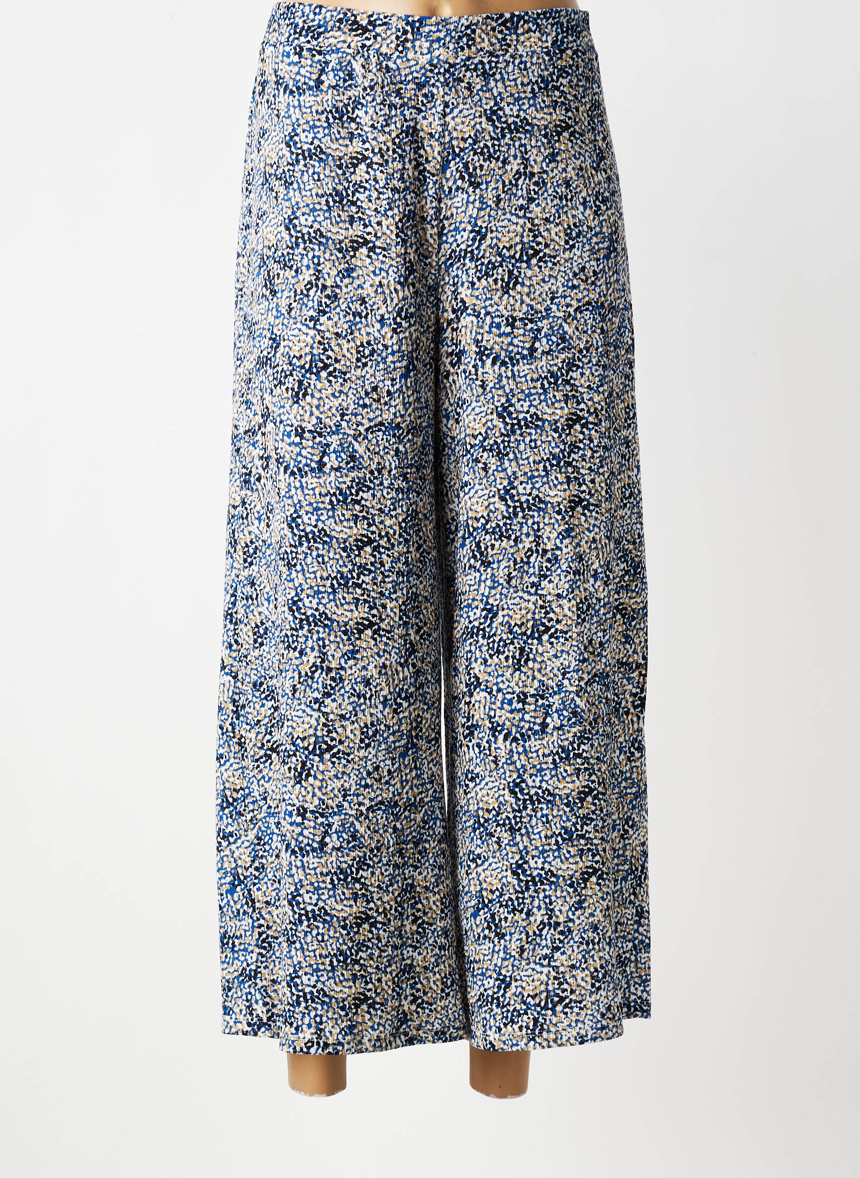 Pantalon large tissage crêpe taille normale bleu VILA femme