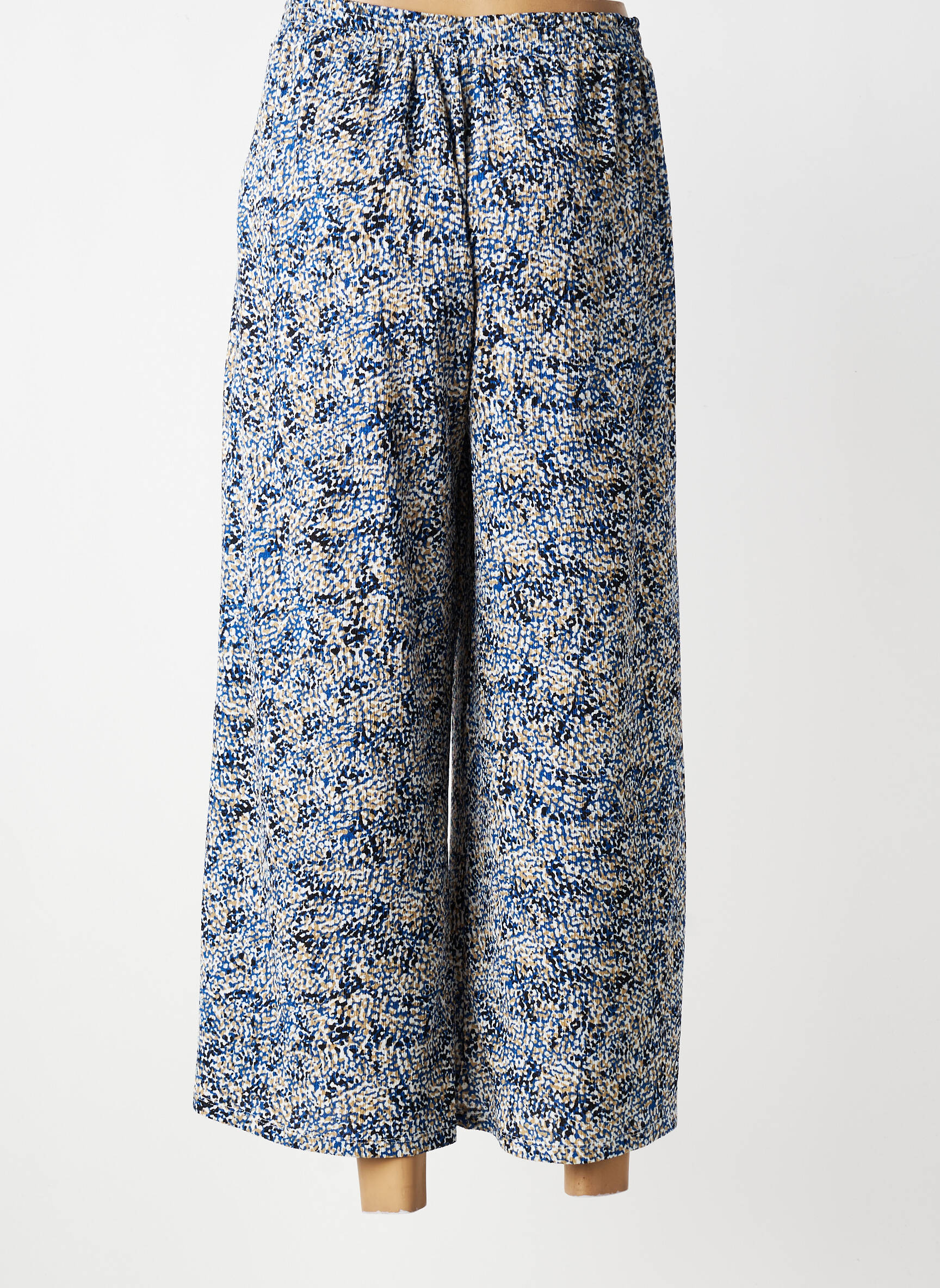 Pantalon large tissage crêpe taille normale bleu VILA femme