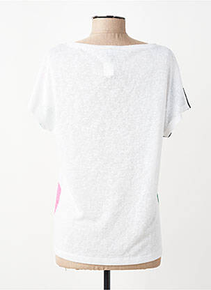 T-shirt coupe droite manches courtes blanc MARBLE femme