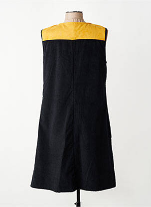 Robe mi-longue imprimé fleurs sans manche jaune AURA BY FIGURE LIBRE femme