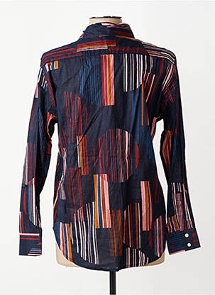 Chemisier coupe cintrée manches longues bleu PALME femme