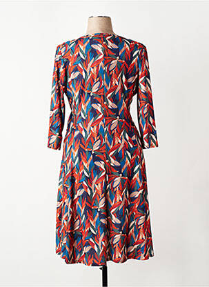Robe mi-longue manches 3/4 manches 3/4 orange RENATTO BENE femme