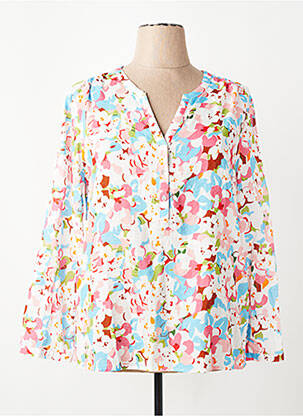 Blouse légère et transparente manches longues rose CHANON femme