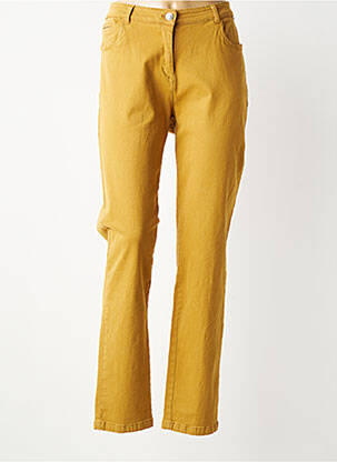 Jeans coupe slim stretch taille normale jaune AGATHE & LOUISE femme