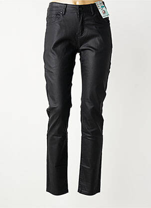 Pantalon slim tissage enduit taille normale noir S.QUISE femme