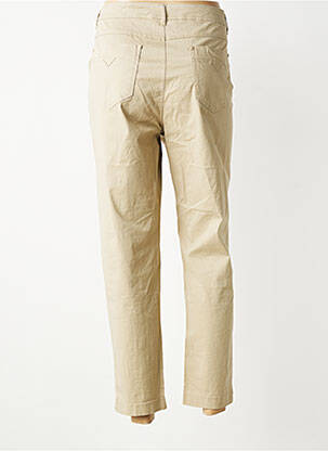 Pantalon 7/8 tissage popeline taille normale beige YOULINE femme