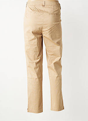Pantalon chino tissage popeline taille normale beige AGATHE & LOUISE femme
