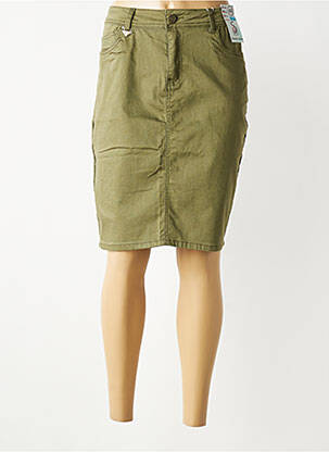 Jupe mi-longue stretch vert S.QUISE femme