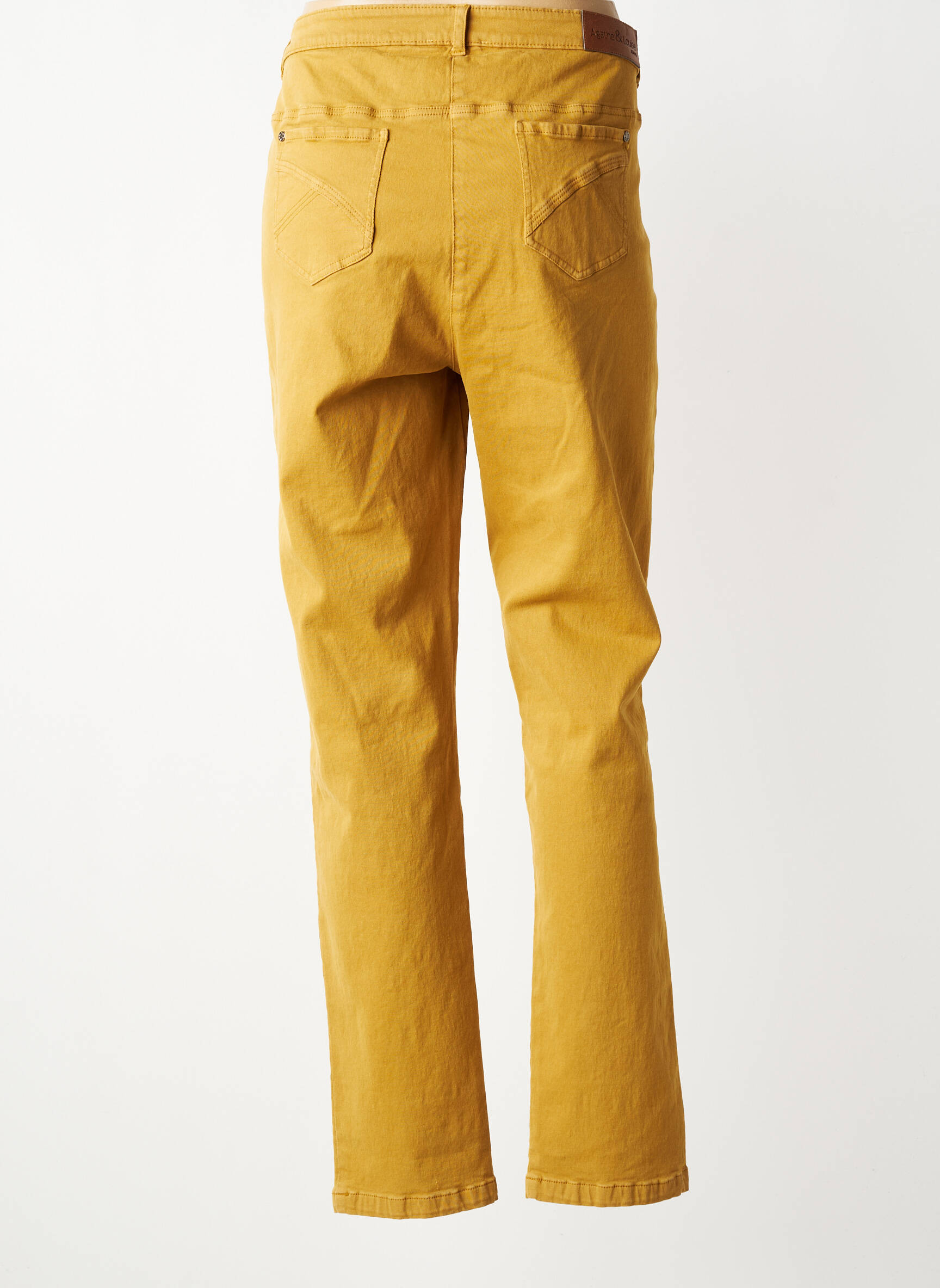 Jeans coupe slim stretch taille normale jaune AGATHE & LOUISE femme