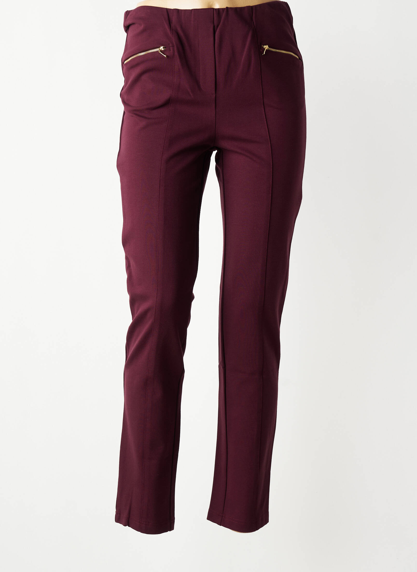 Pantalon slim taille élastique taille normale rouge GRIFFON femme
