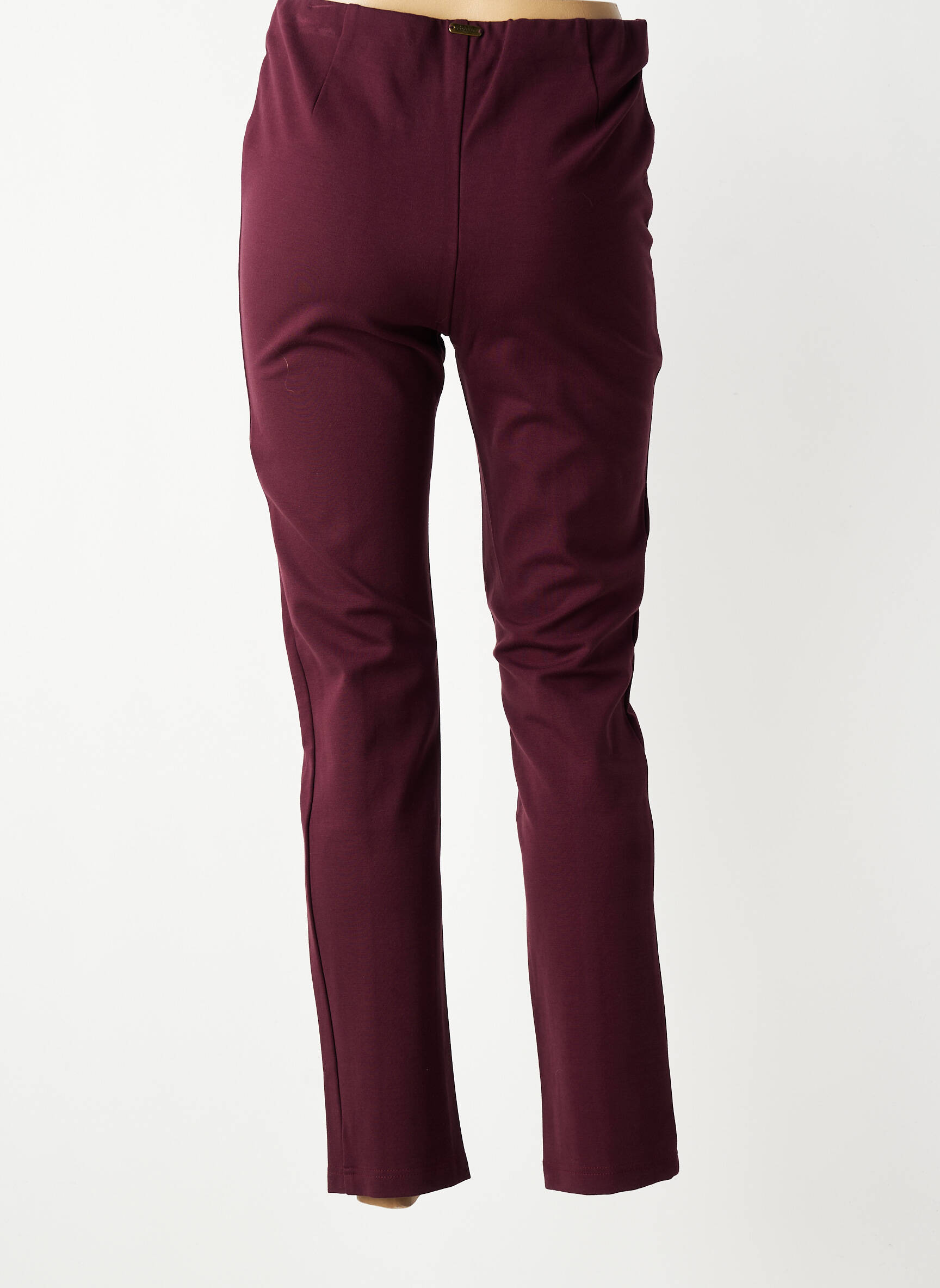 Pantalon slim taille élastique taille normale rouge GRIFFON femme