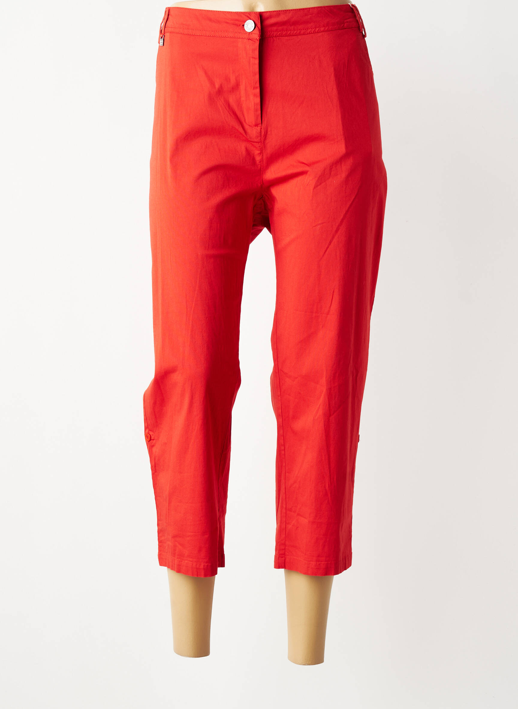Pantalon 7/8 taille élastique taille normale rouge AGATHE & LOUISE femme