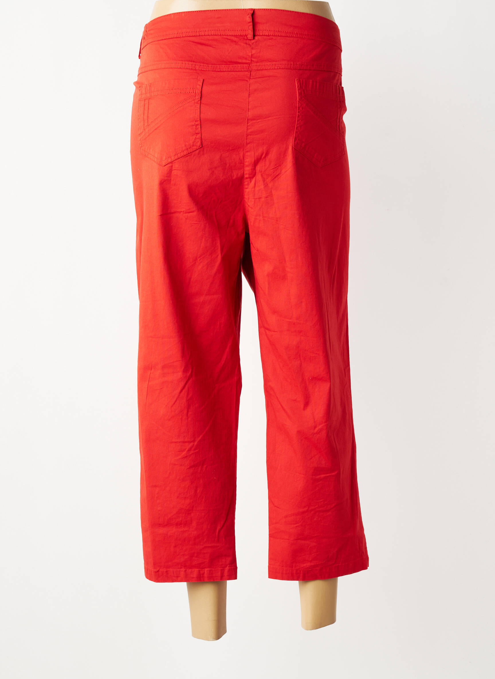 Pantalon 7/8 taille élastique taille normale rouge AGATHE & LOUISE femme