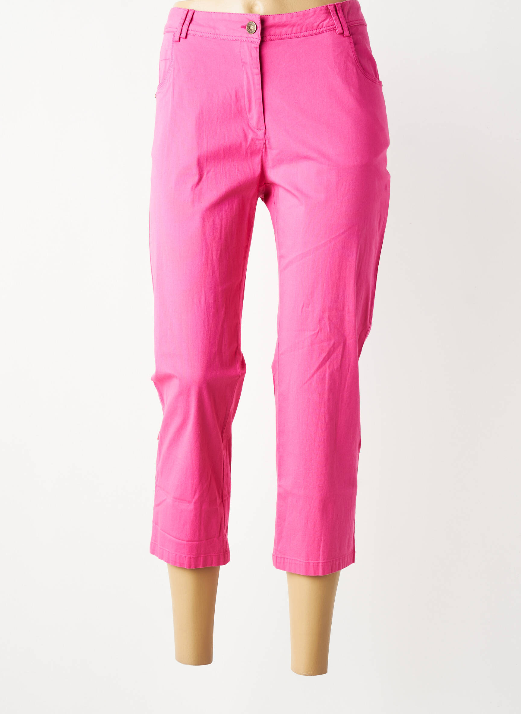Pantacourt stretch taille normale rose AGATHE & LOUISE femme