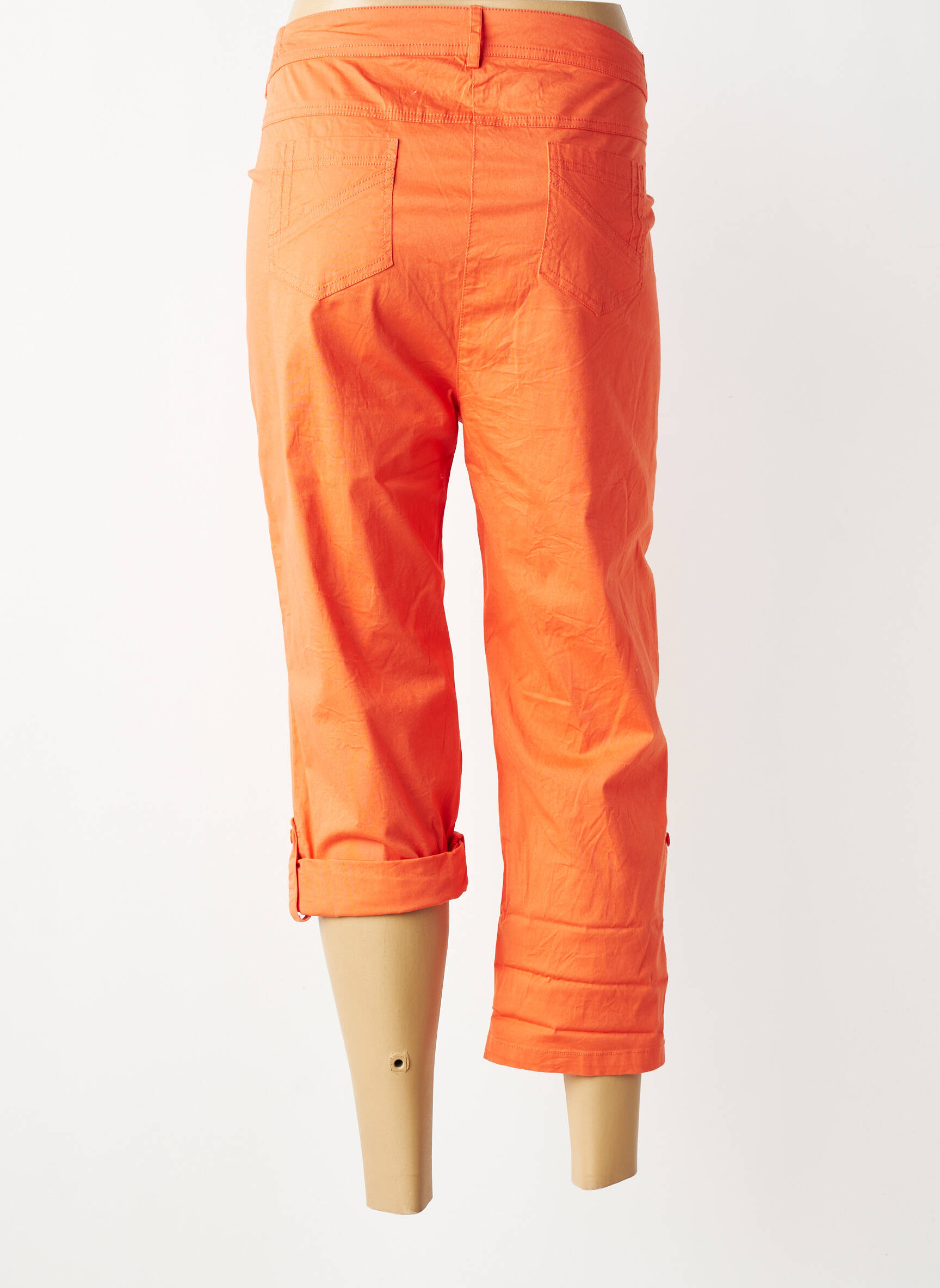 Pantacourt stretch taille normale orange AGATHE & LOUISE femme