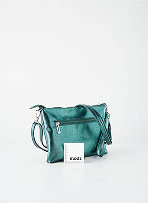 Sac fermeture zippée forme rectangulaire vert FLORA & CO femme