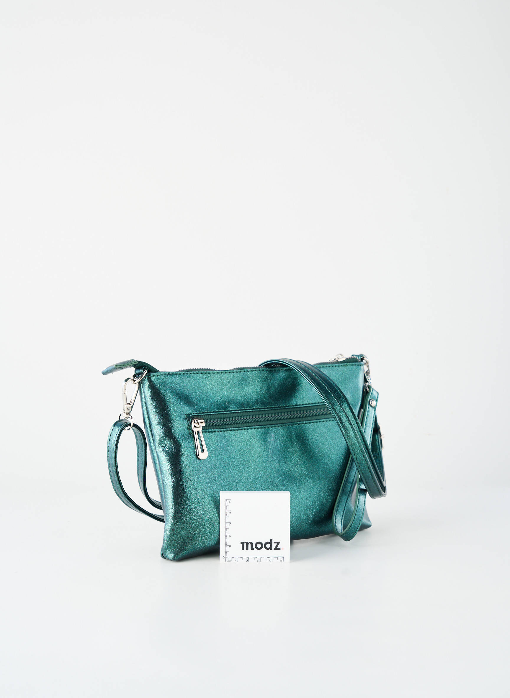 Sac fermeture zippée forme rectangulaire vert FLORA & CO femme