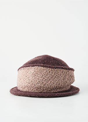 Chapeau doublure textile marron PALME femme