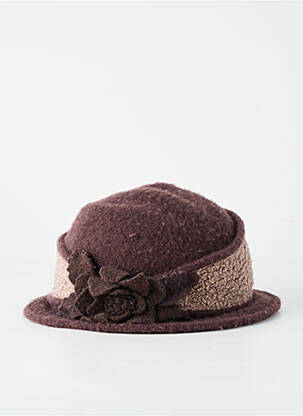 Chapeau doublure textile marron PALME femme