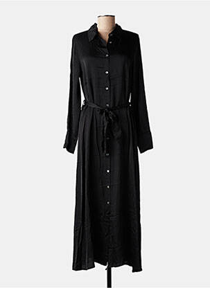 Robe longue manches longues manches longues noir DANIELE FIESOLI femme