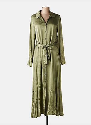 Robe longue manches longues manches longues vert DANIELE FIESOLI femme