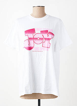 T-shirt coupe droite manches courtes blanc GANNI femme