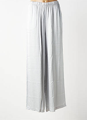 Pantalon large coupe fluide taille normale gris DANIELE FIESOLI femme