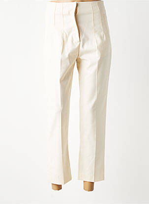 Pantalon 7/8 taille haute taille haute beige BRERAS MILANO femme