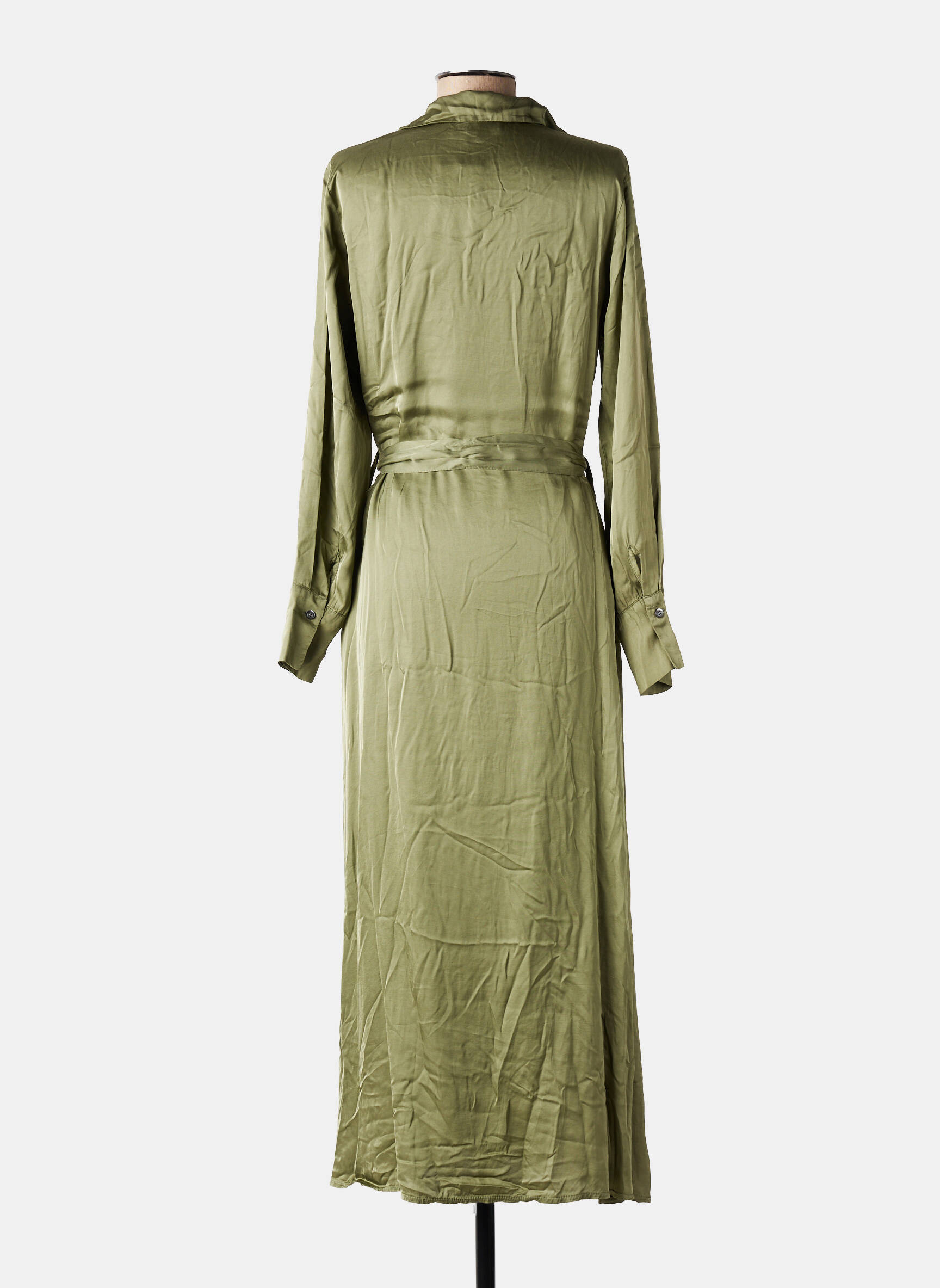 Robe longue manches longues manches longues vert DANIELE FIESOLI femme