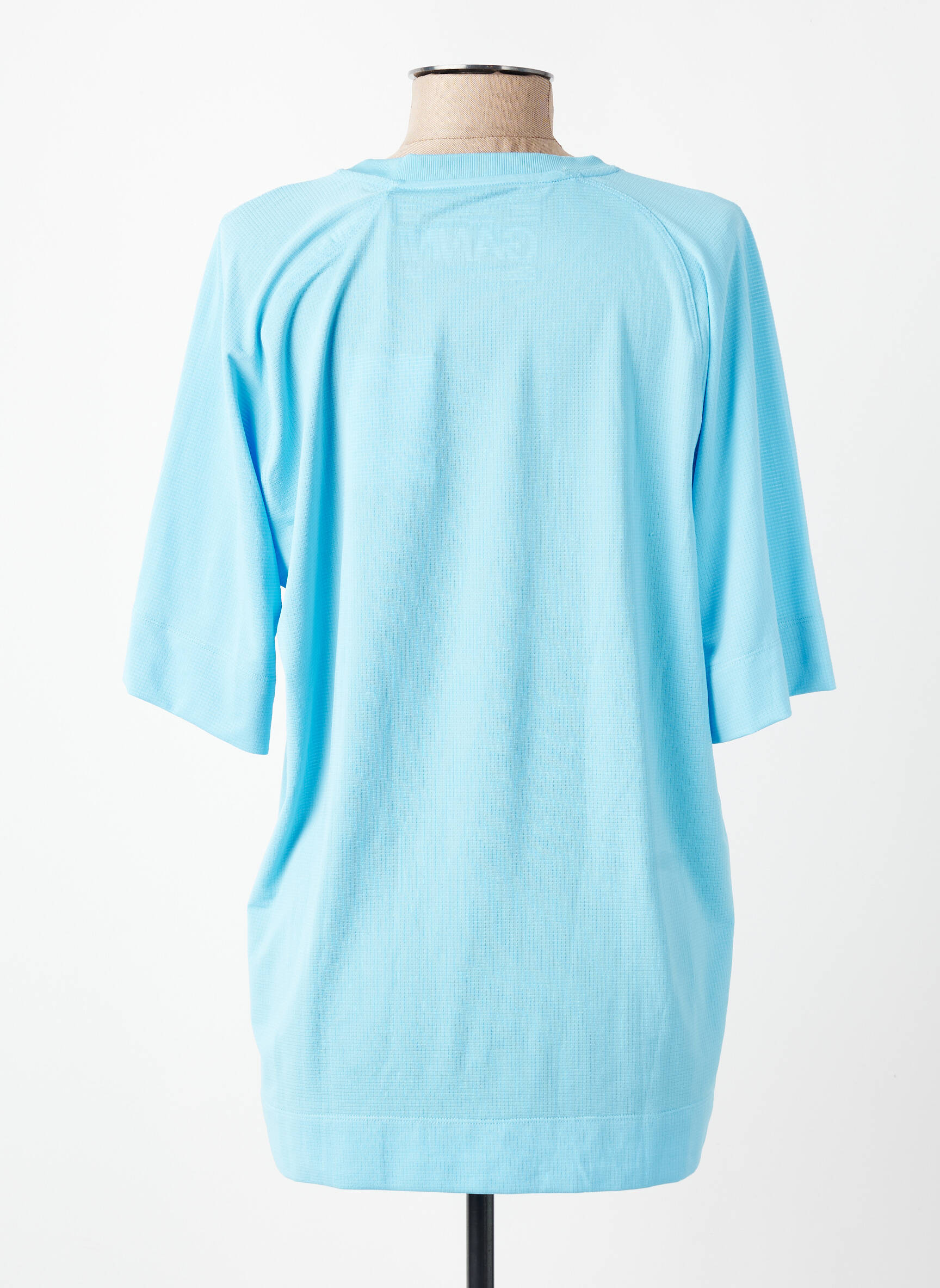 T-shirt sérigraphie manches courtes bleu GANNI femme