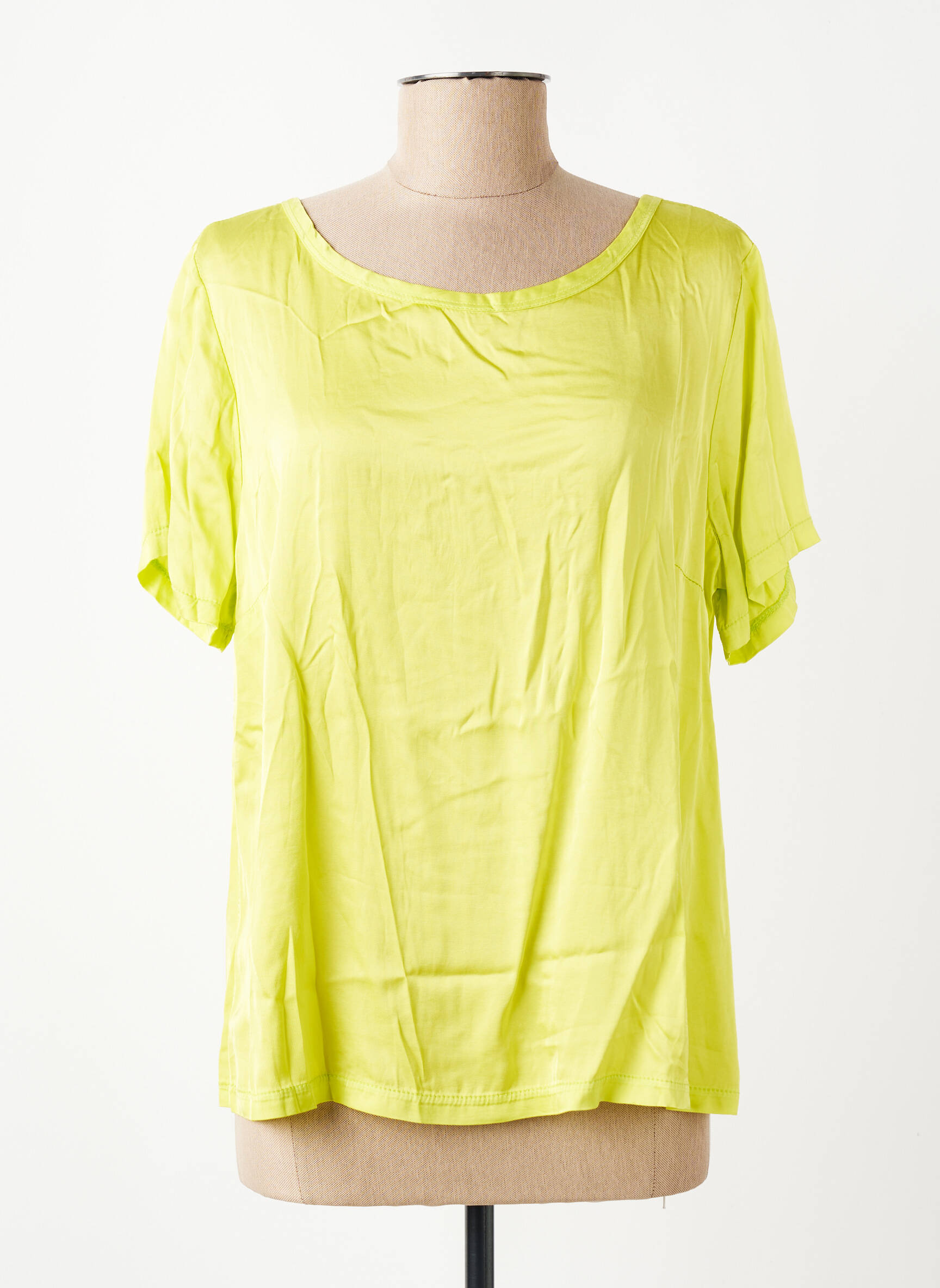 Top stretch manches courtes vert DANIELE FIESOLI femme