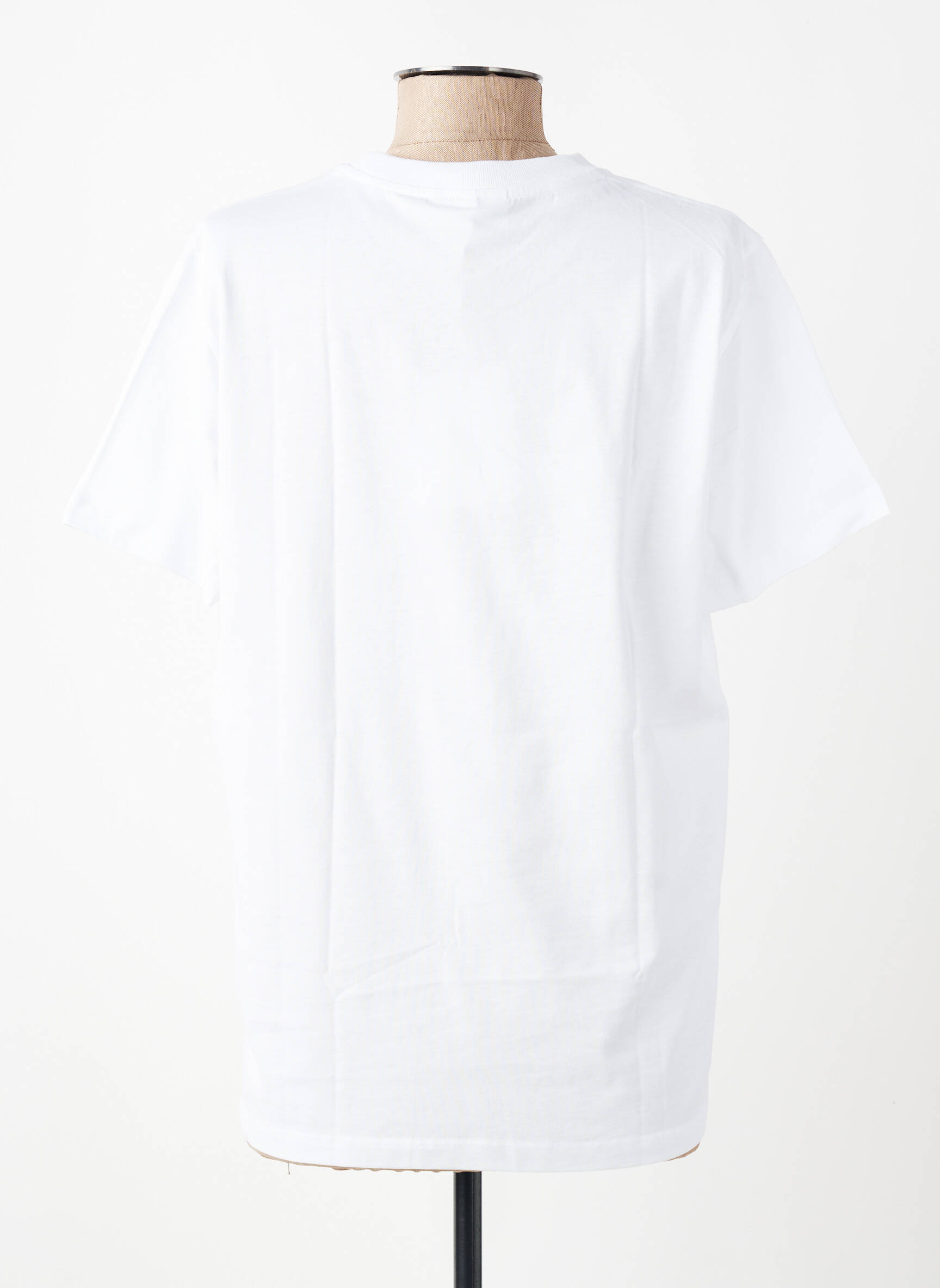 T-shirt coupe droite manches courtes blanc GANNI femme