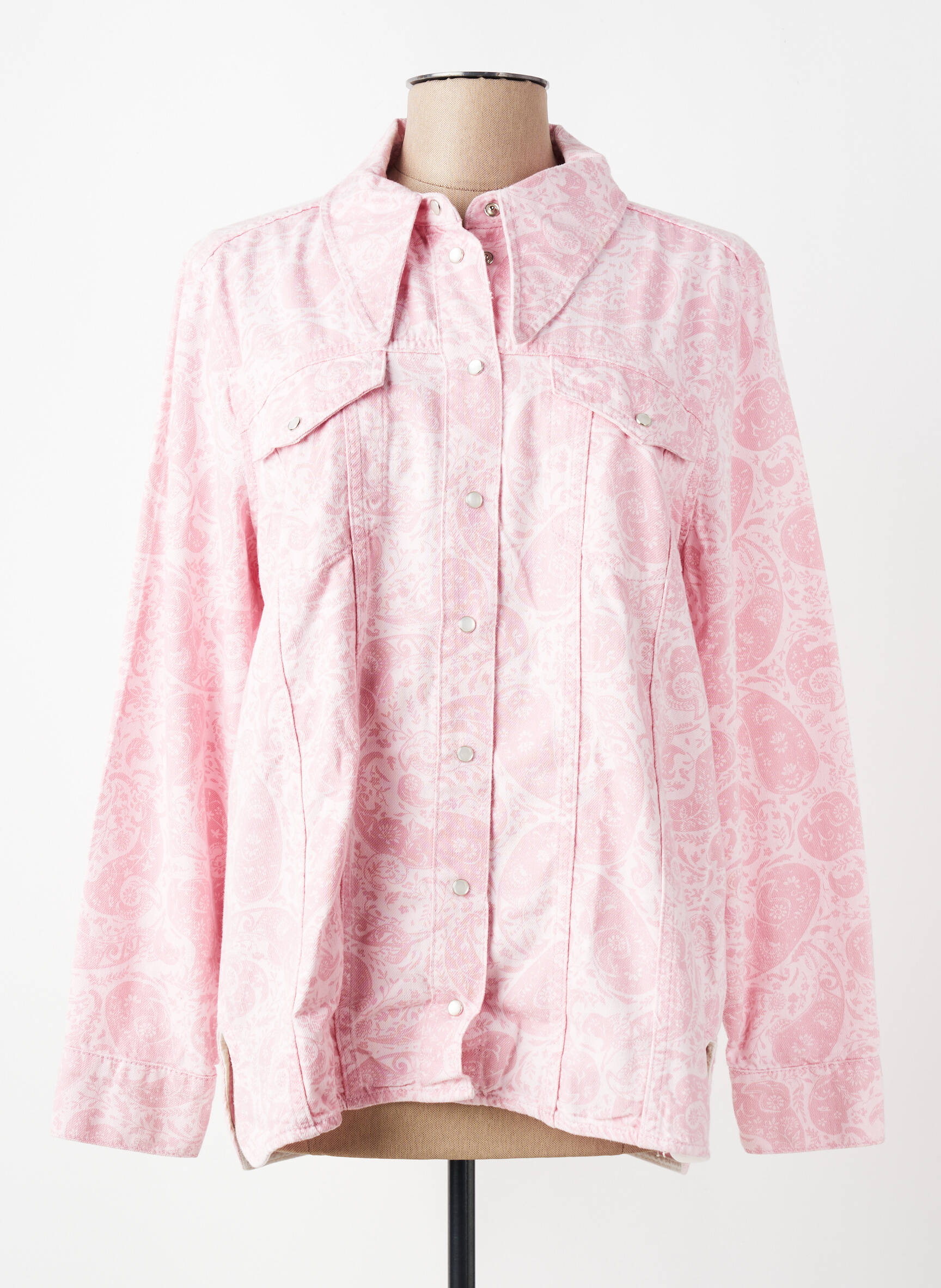Veste casual coupe droite rose GANNI femme