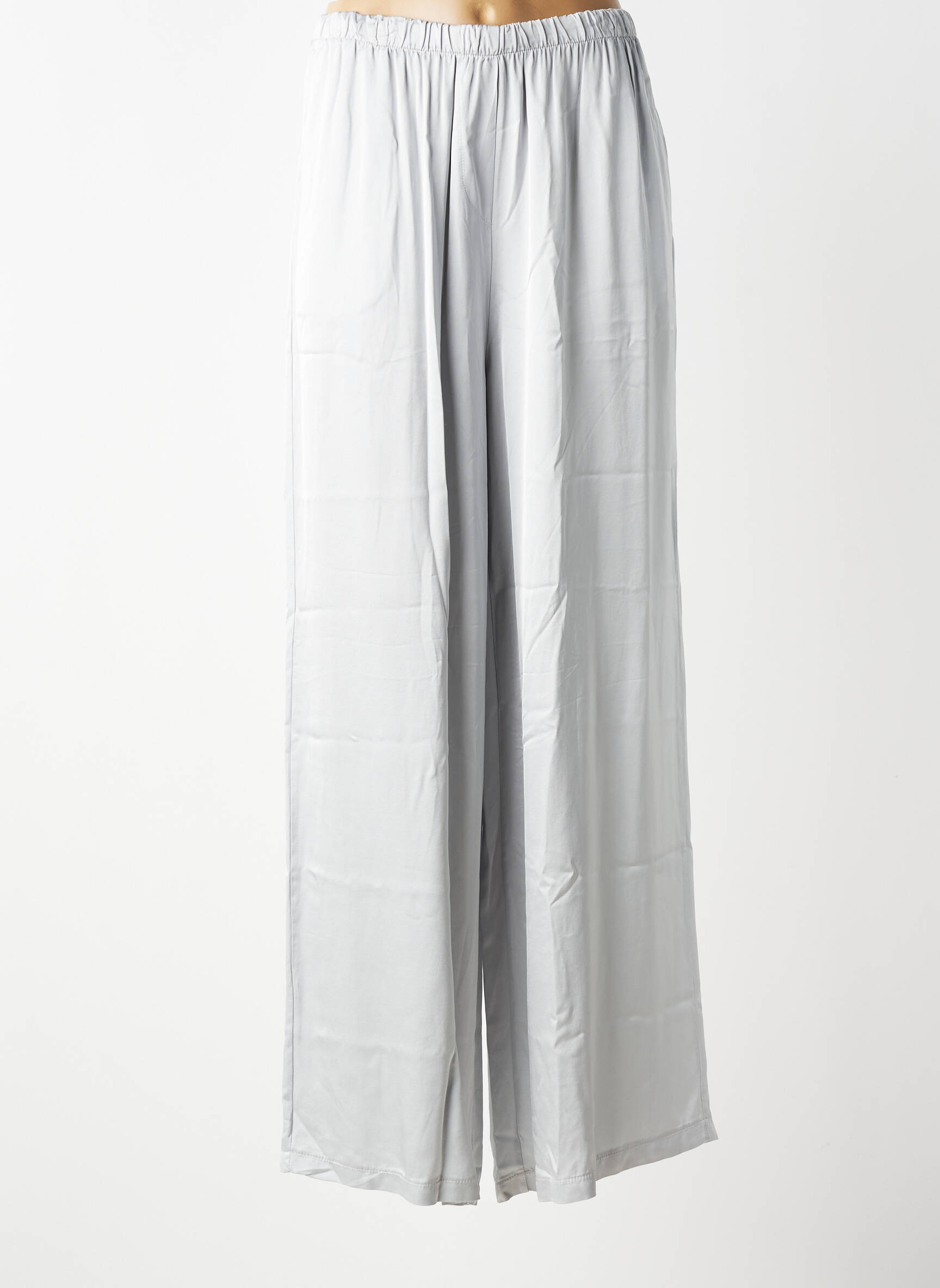 Pantalon large coupe fluide taille normale gris DANIELE FIESOLI femme