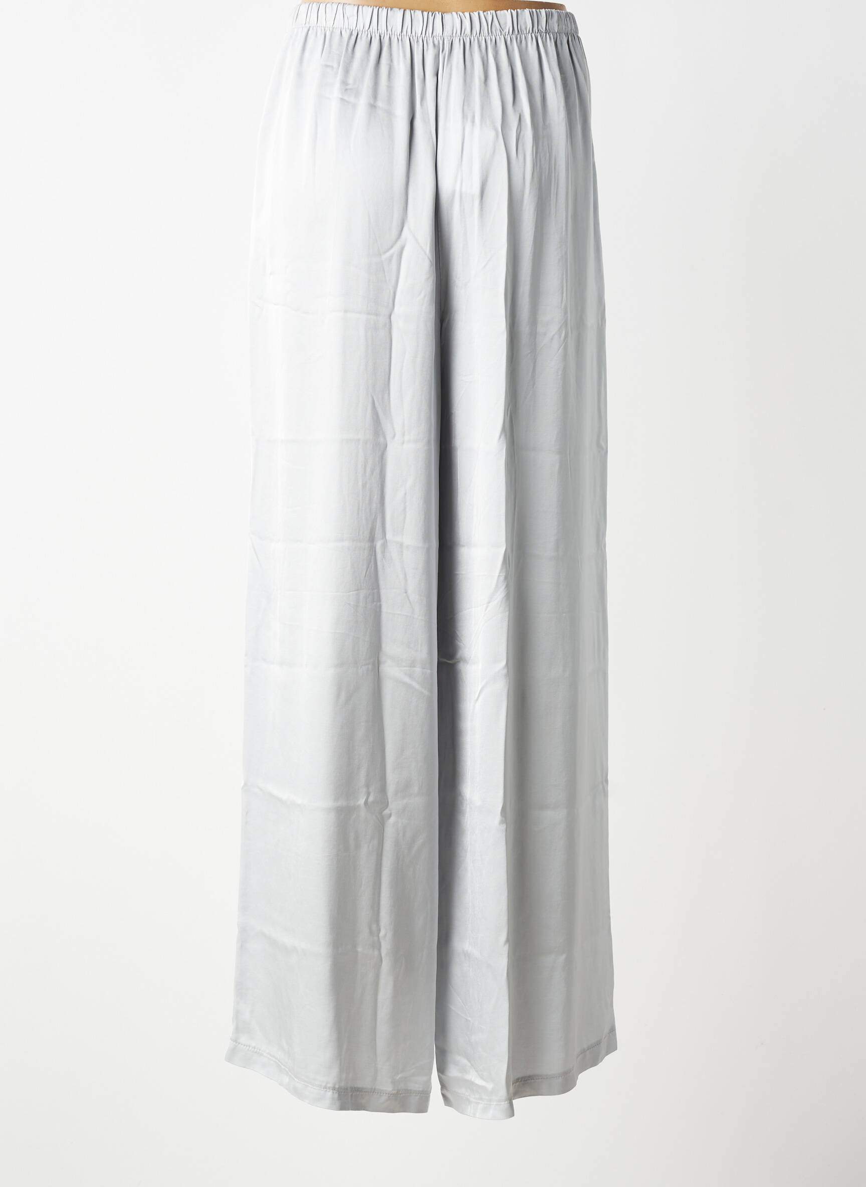Pantalon large coupe fluide taille normale gris DANIELE FIESOLI femme