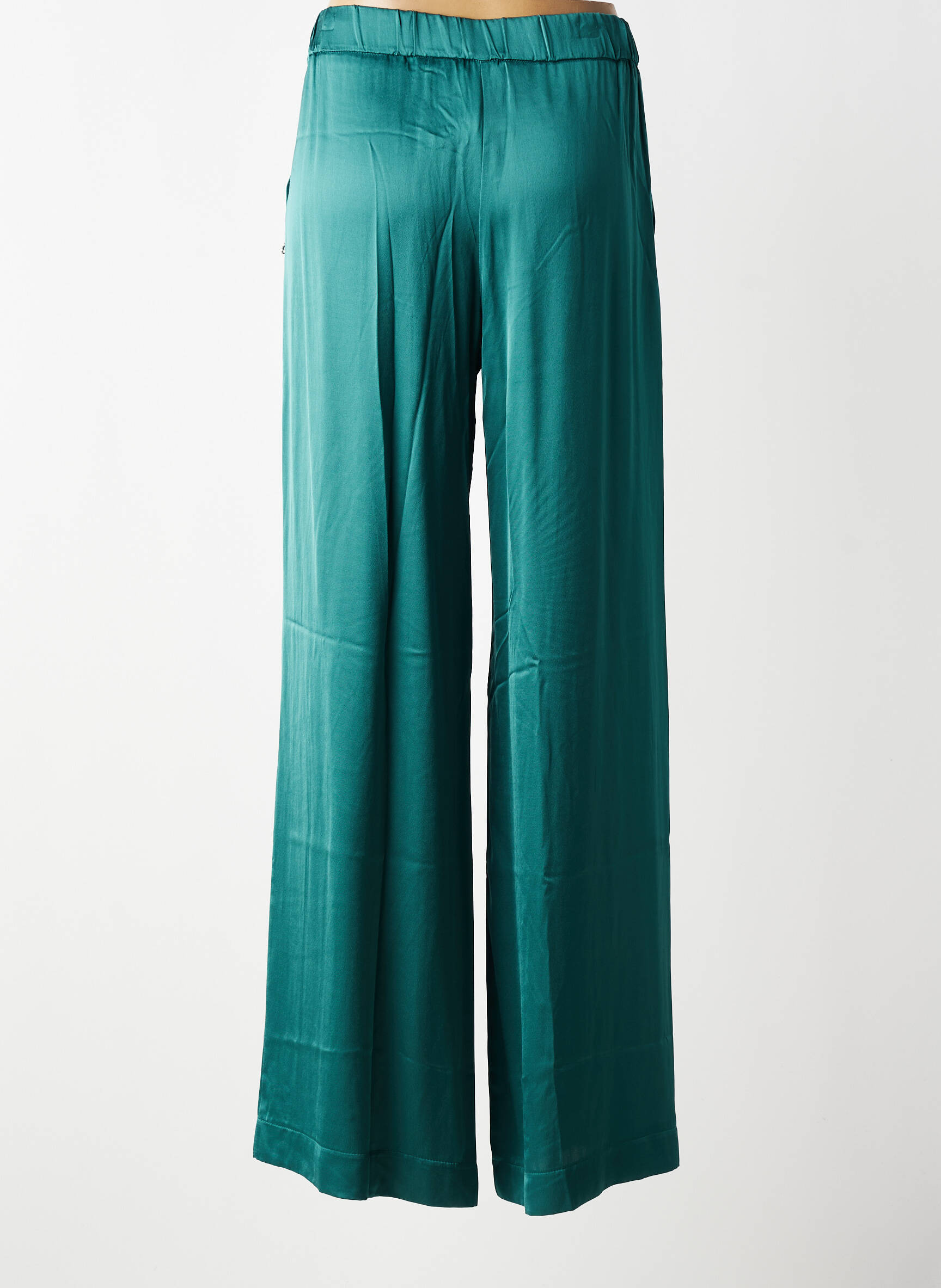 Pantalon large coupe fluide taille normale vert OTTOD'AME femme
