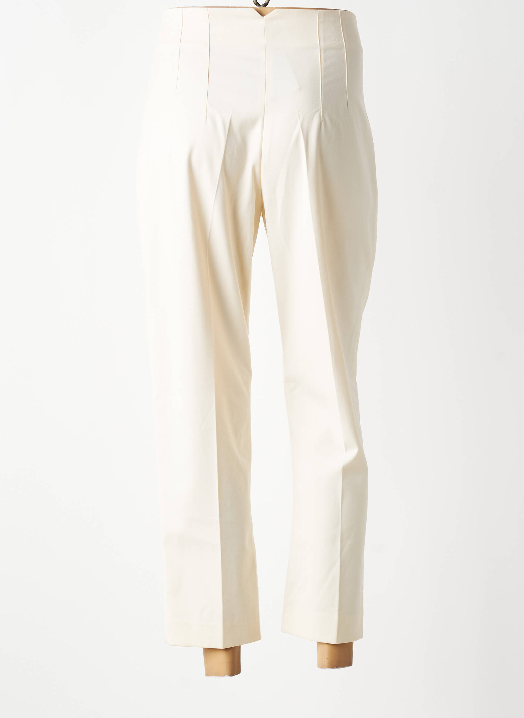 Pantalon 7/8 taille haute taille haute beige BRERAS MILANO femme
