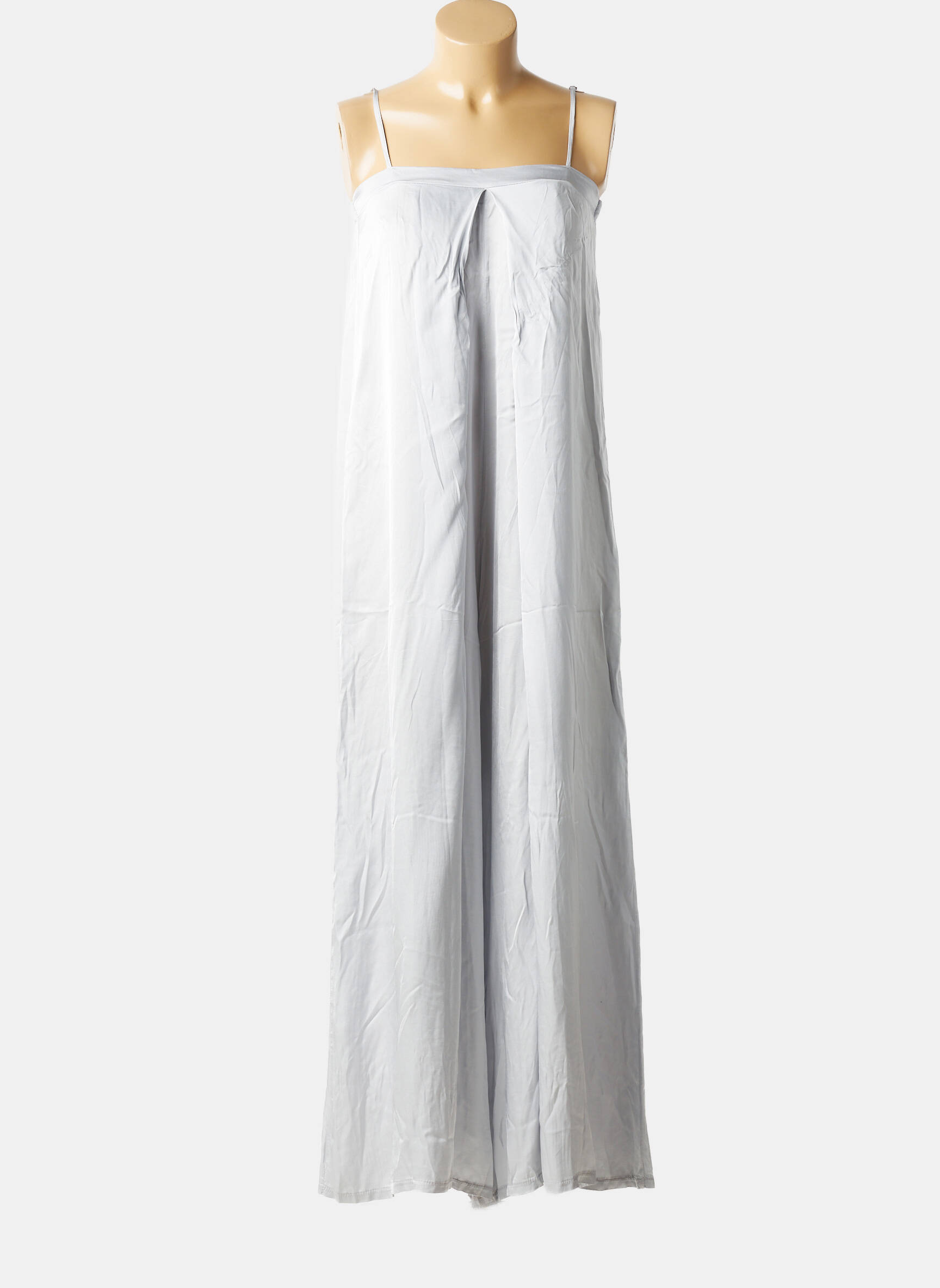 Combi-pantalon coupe fluide fines bretelles gris DANIELE FIESOLI femme