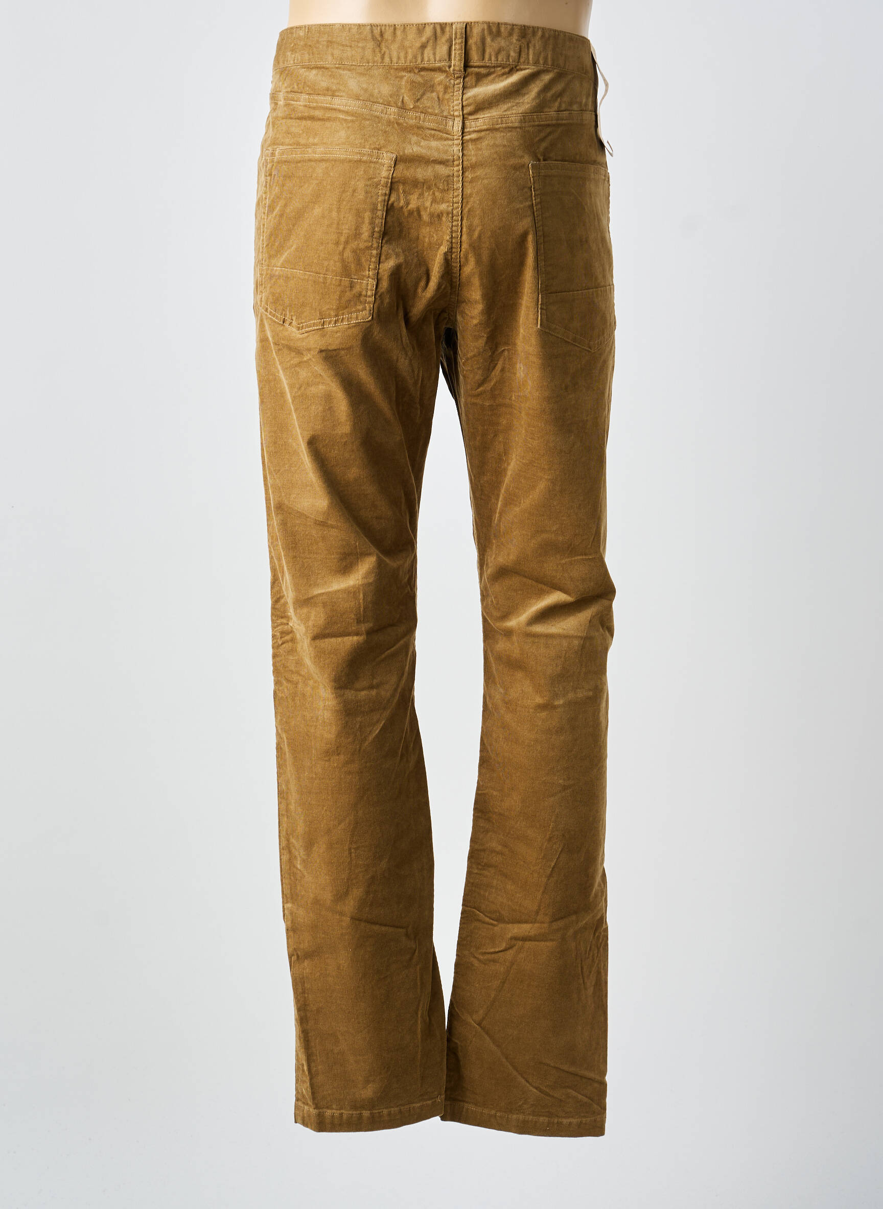 Jeans coupe droite fermeture zippée sous rabat boutonné taille normale marron MAISON SCOTCH homme
